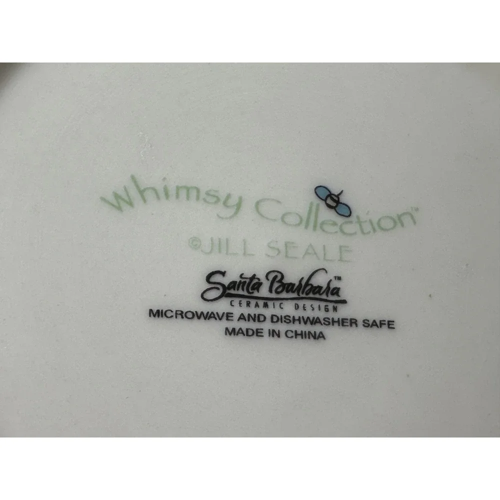 Santa Barbara Whimsy Jill Seale Sister Mary Mimosa Manhattan Plates Set of 2